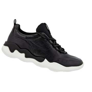 Women's Ecco Elo Sneakers Black | USA 217RVD